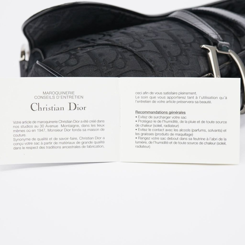Black Monogram Saddle Bag