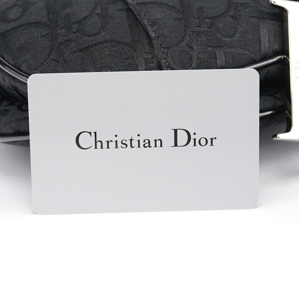 Black Monogram Saddle Bag