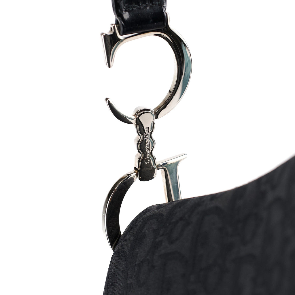 Black Monogram Saddle Bag