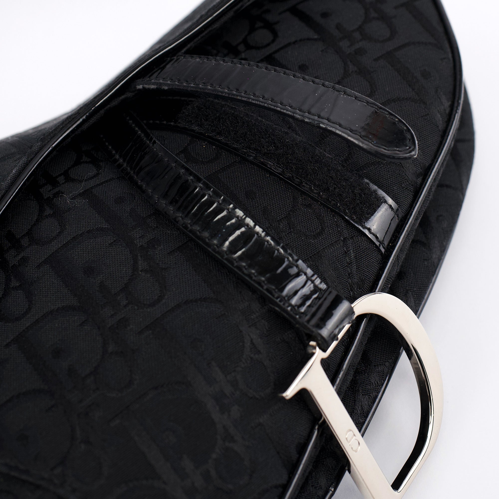 Black Monogram Saddle Bag