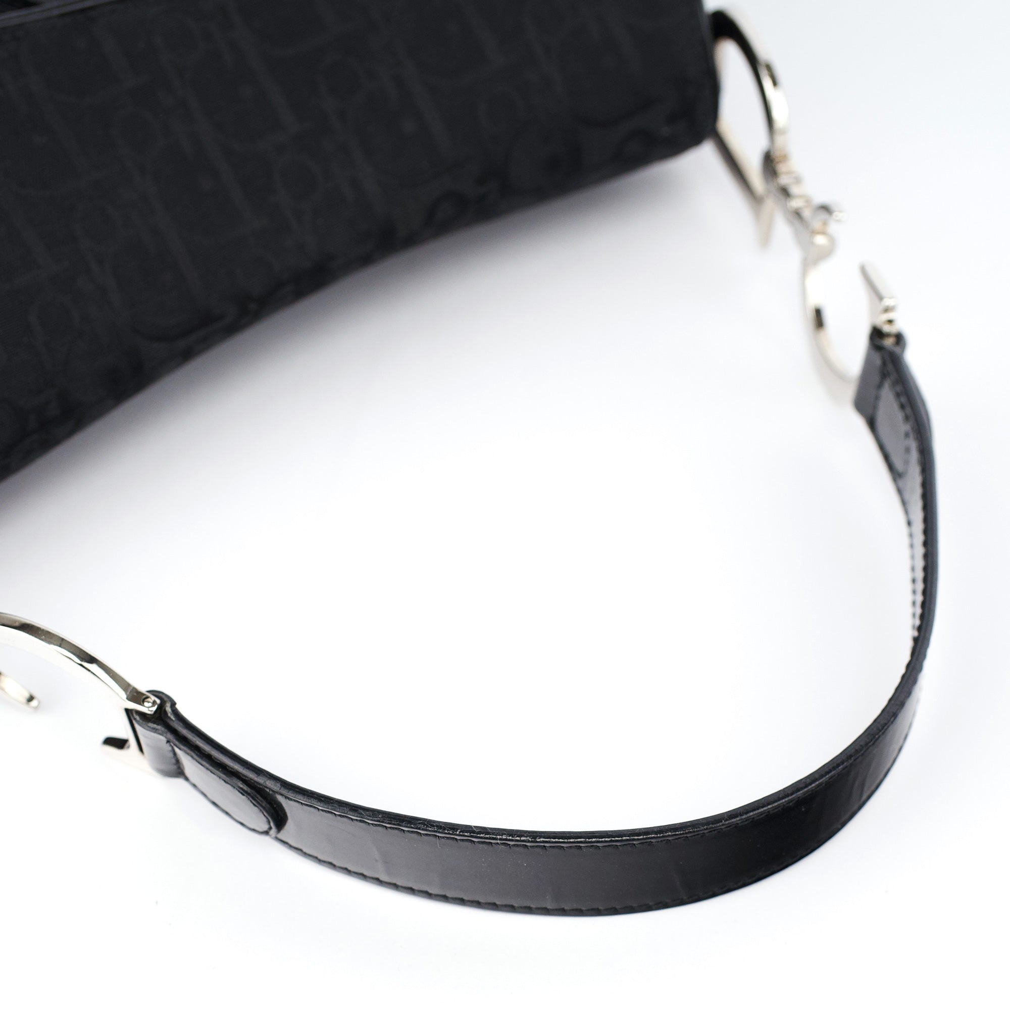 Black Monogram Saddle Bag