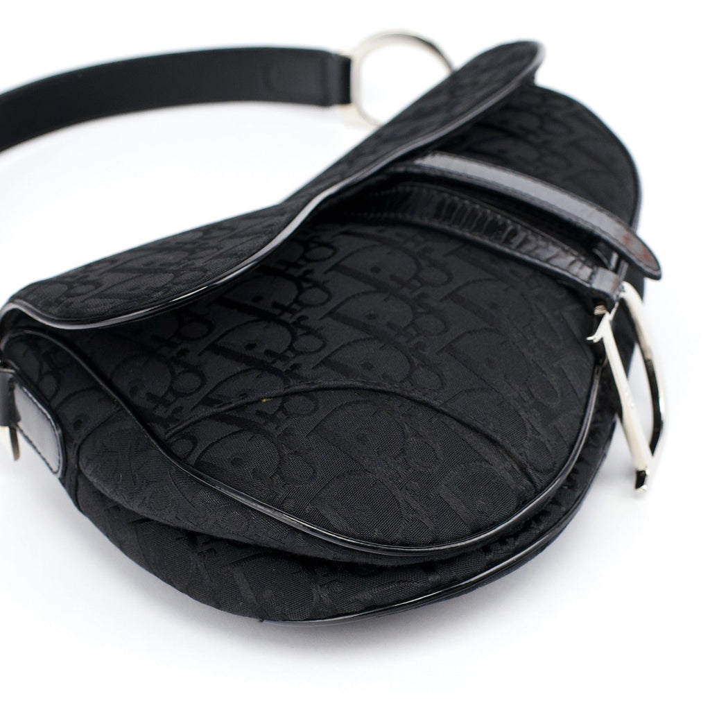 Black Monogram Saddle Bag
