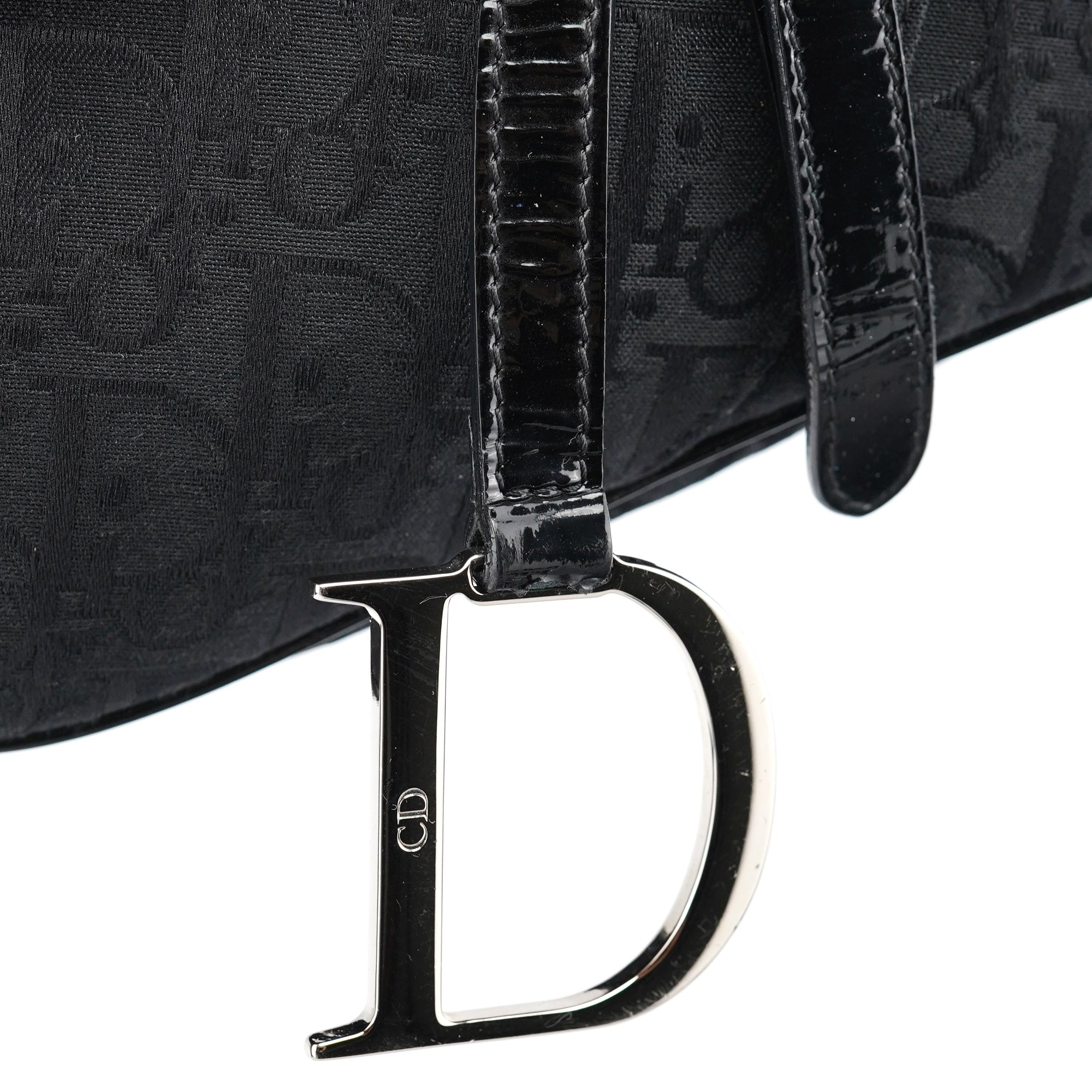 Black Monogram Saddle Bag