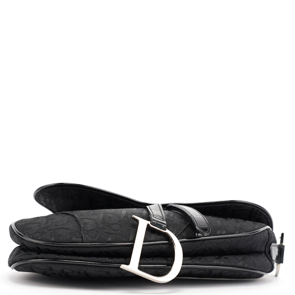 Black Monogram Saddle Bag