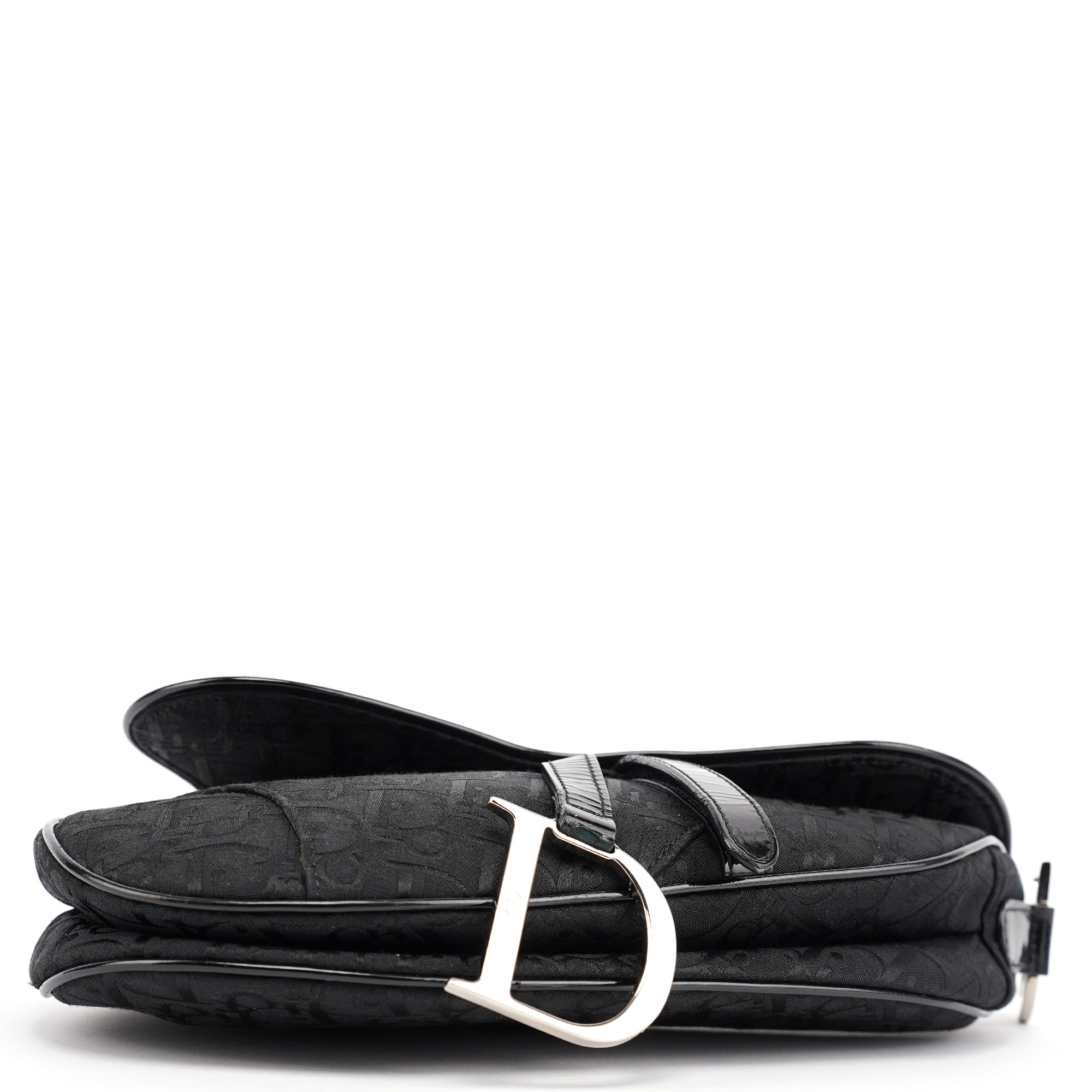 Black Monogram Saddle Bag