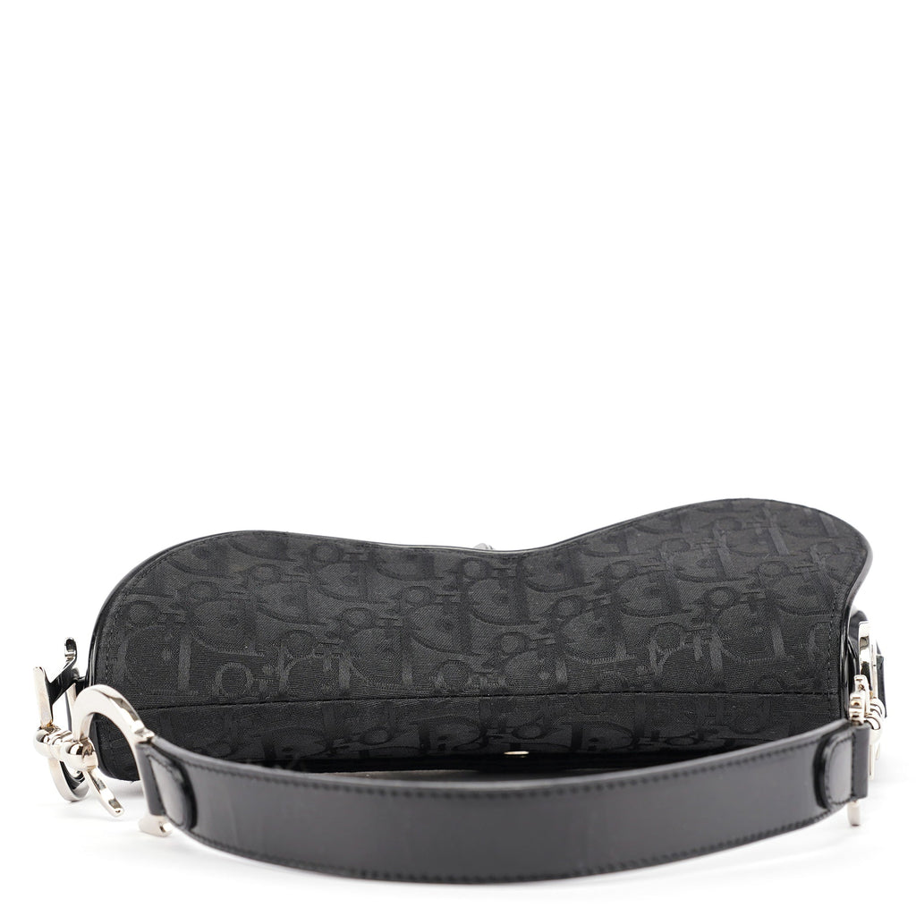 Black Monogram Saddle Bag