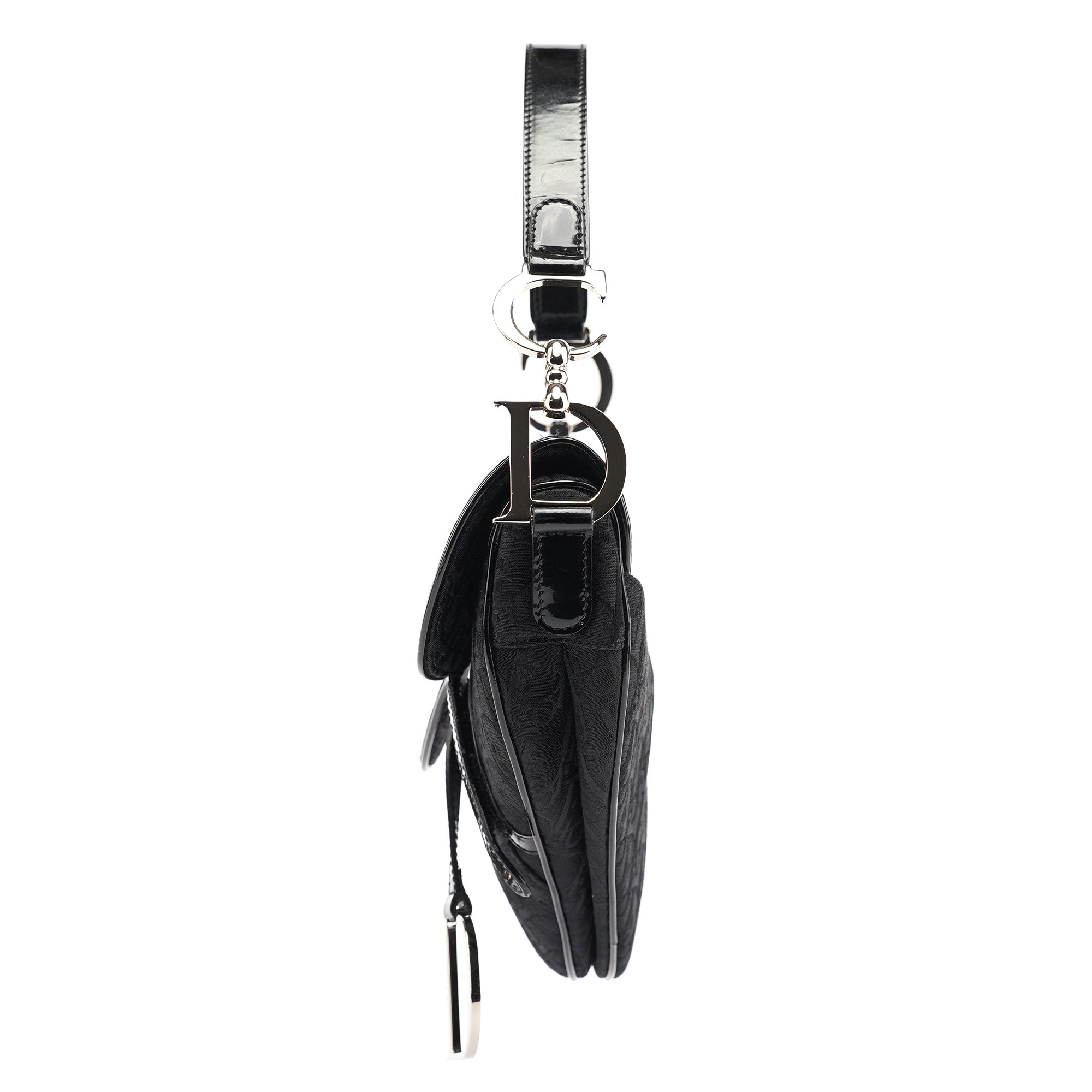 Black Monogram Saddle Bag