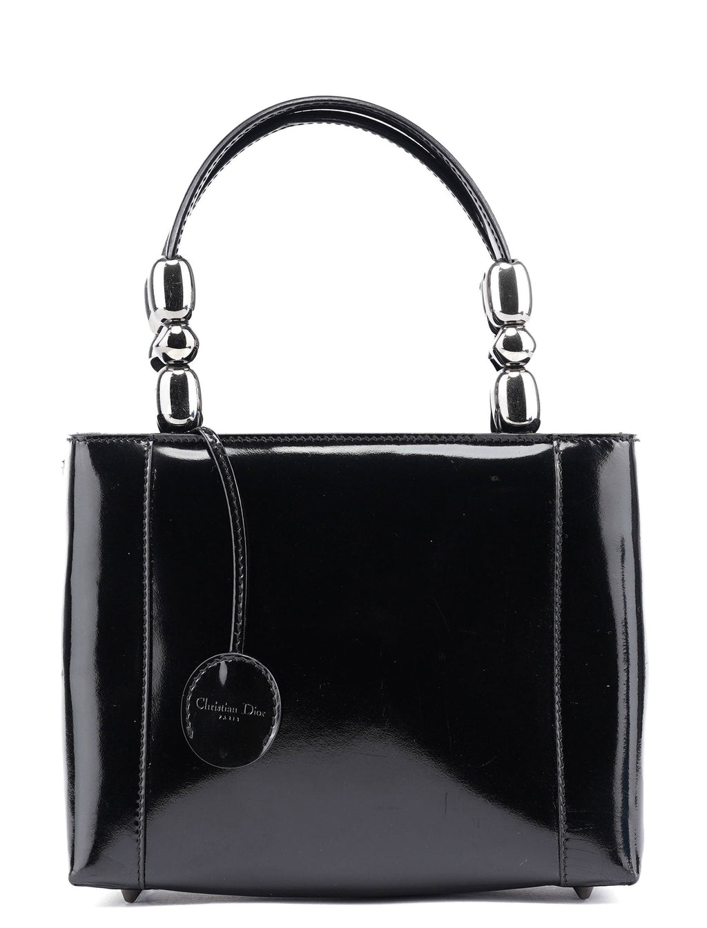 Black Patent Leather Mini Tote Bag