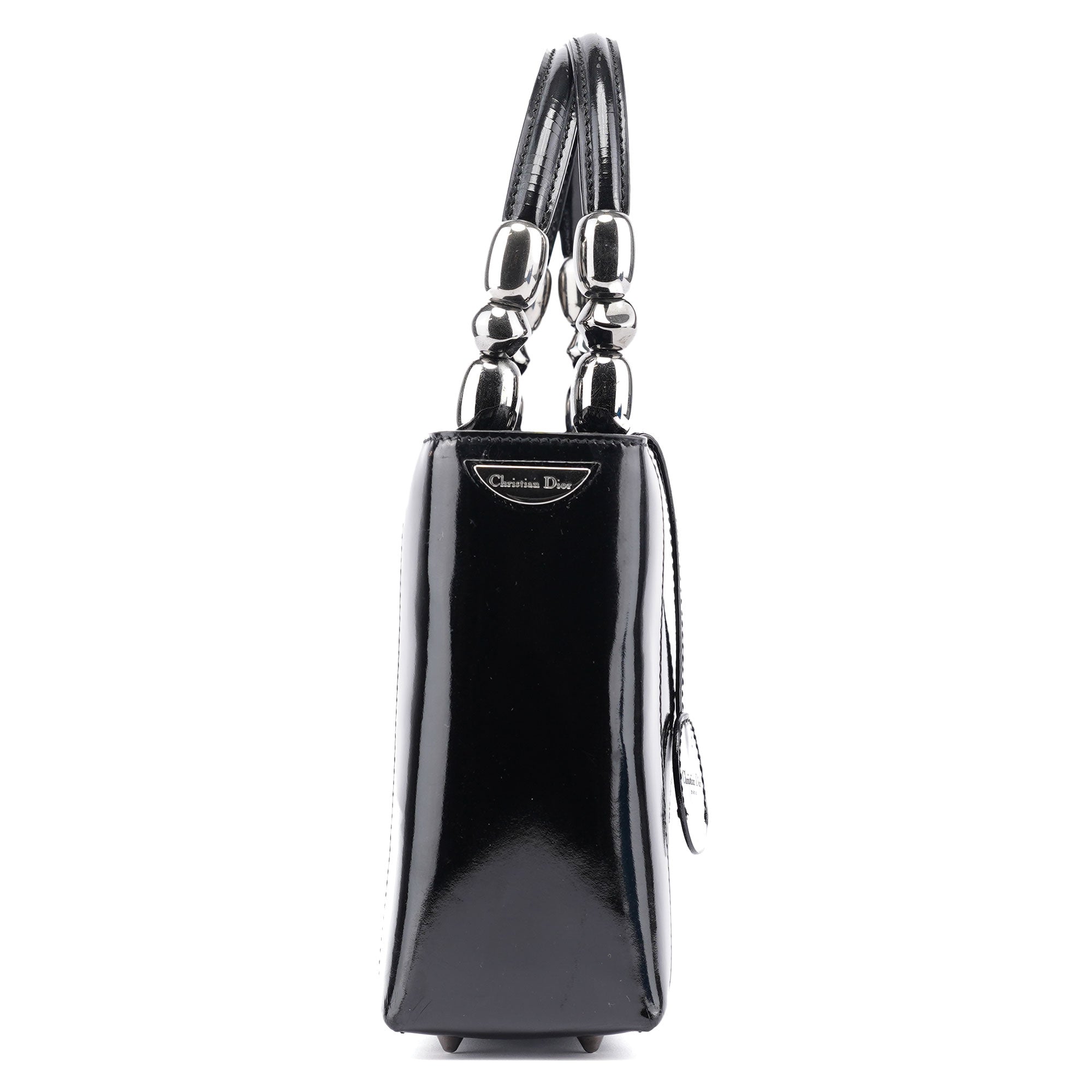 Black Patent Leather Mini Tote Bag