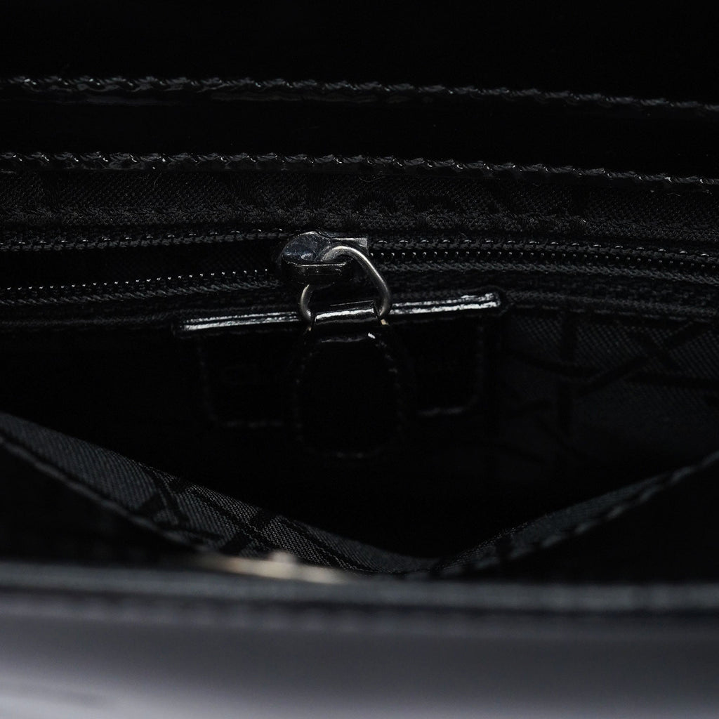 Black Patent Leather Mini Tote Bag