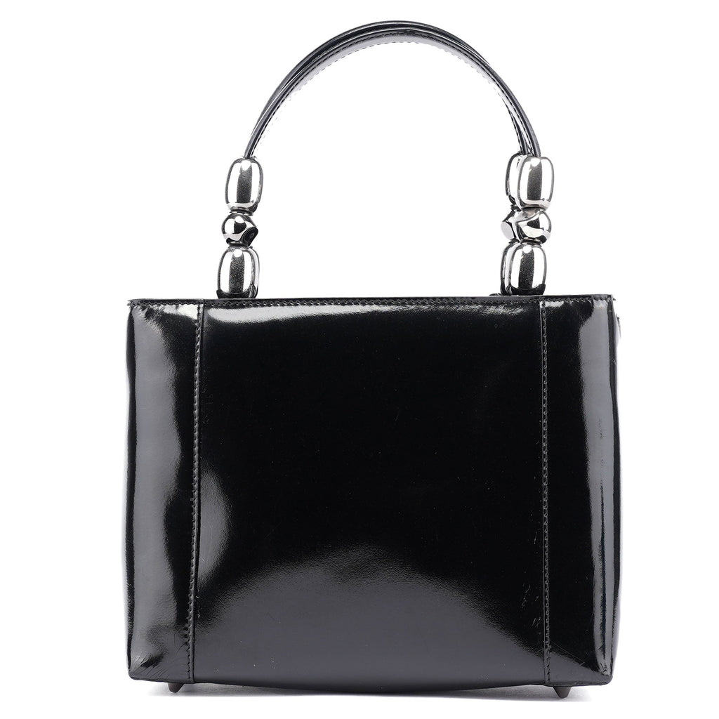 Black Patent Leather Mini Tote Bag