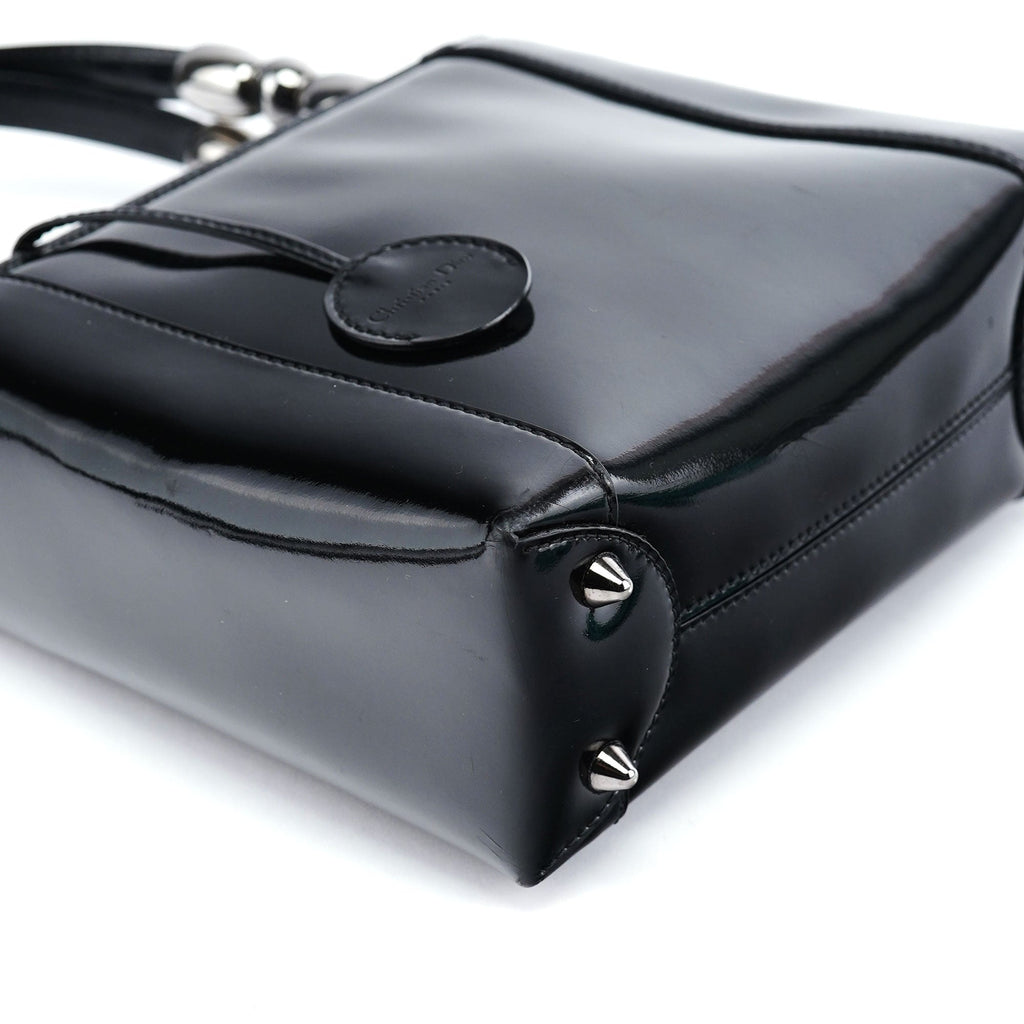 Black Patent Leather Mini Tote Bag