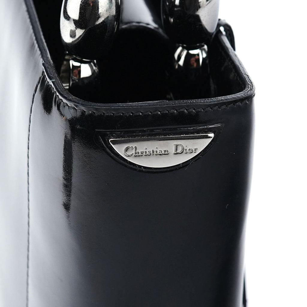 Black Patent Leather Mini Tote Bag