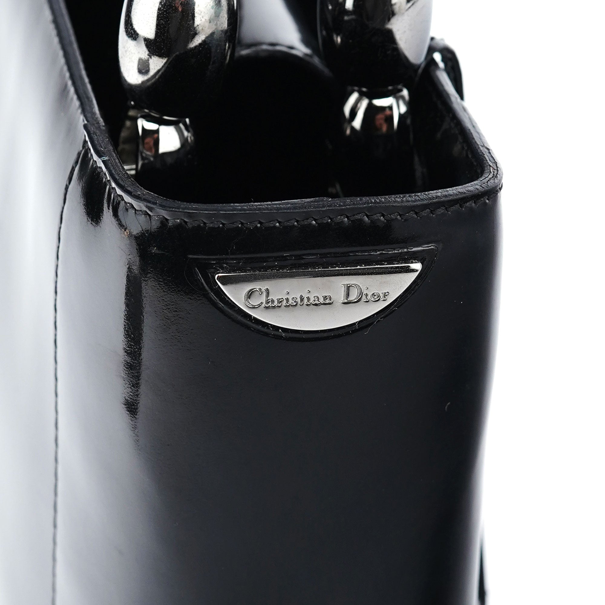 Black Patent Leather Mini Tote Bag