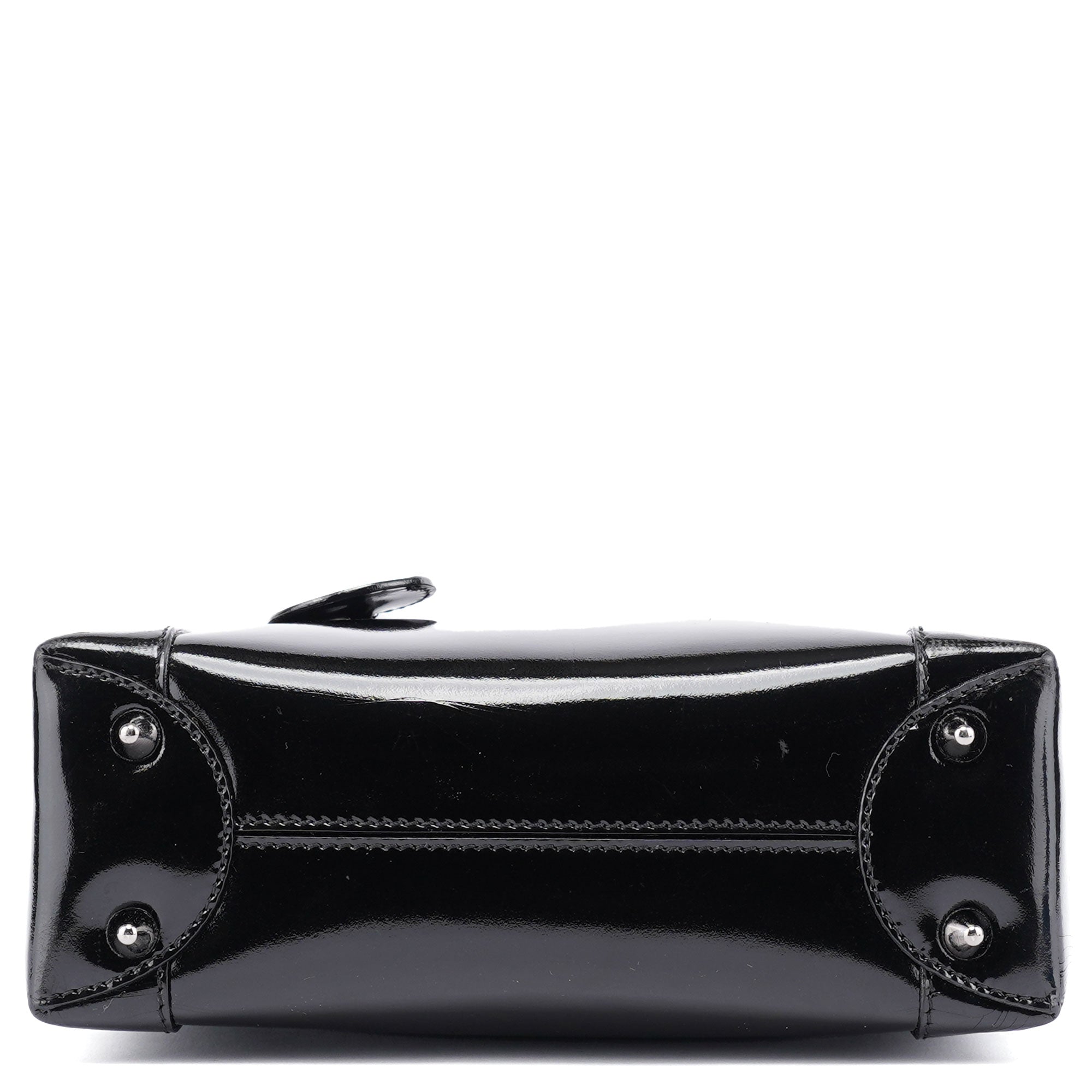 Black Patent Leather Mini Tote Bag