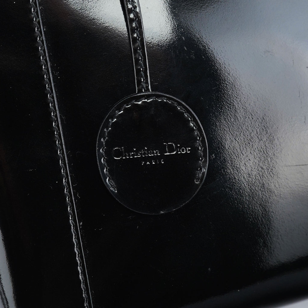 Black Patent Leather Mini Tote Bag