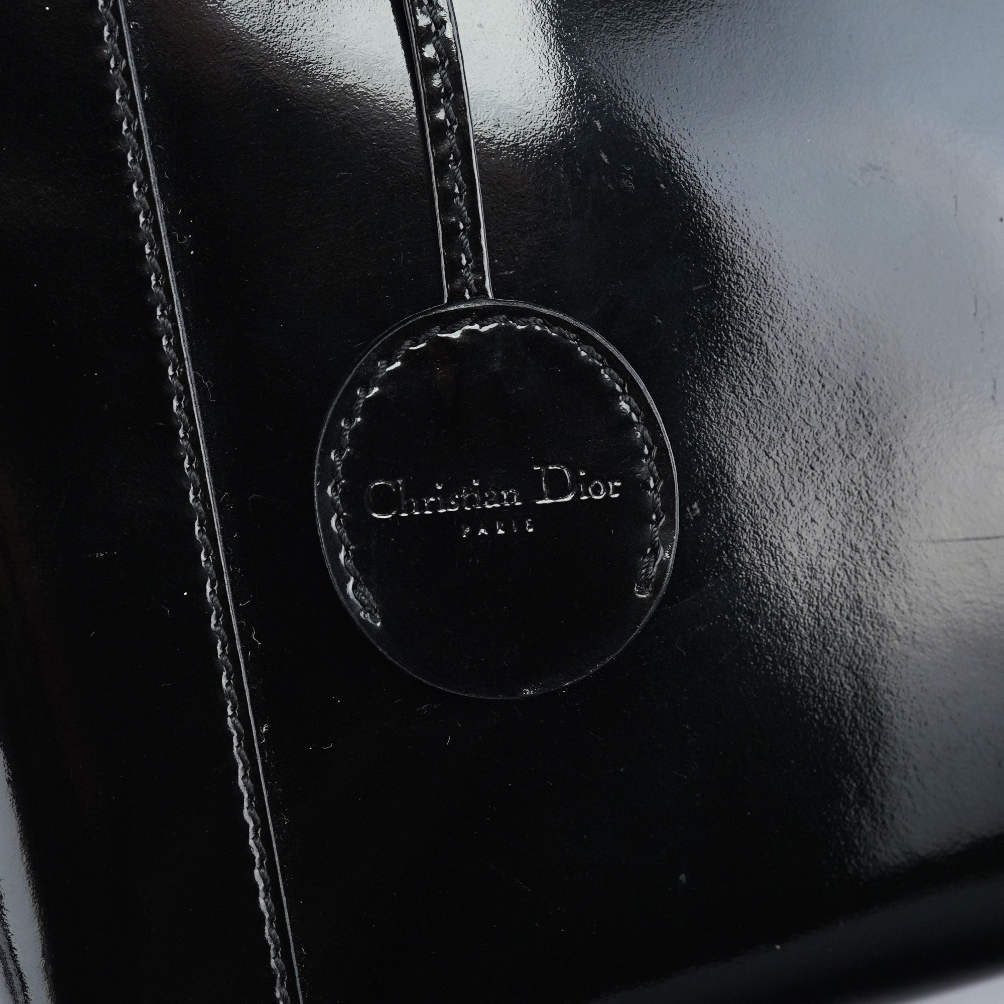 Black Patent Leather Mini Tote Bag