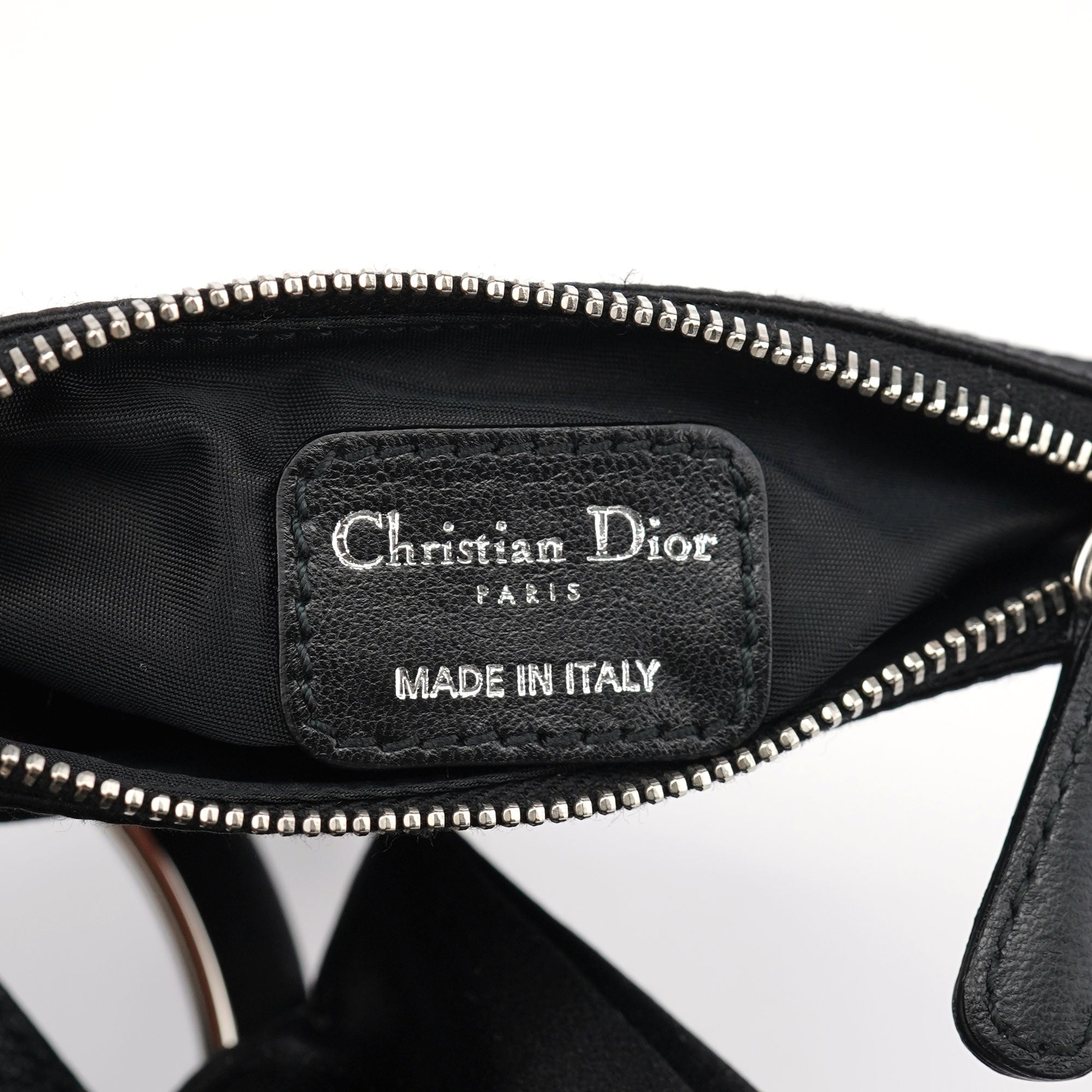 Black Satin Round Handle Mini Bag