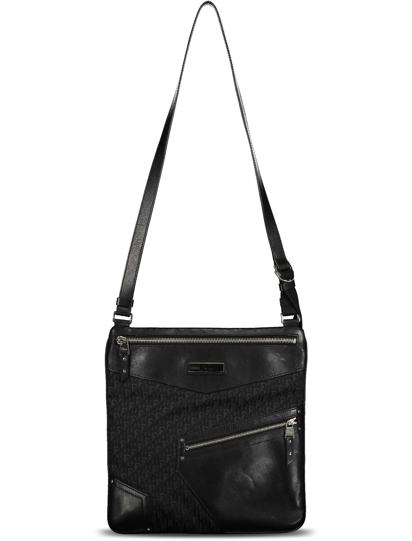 Black Trotter Monogram Crossbody Bag