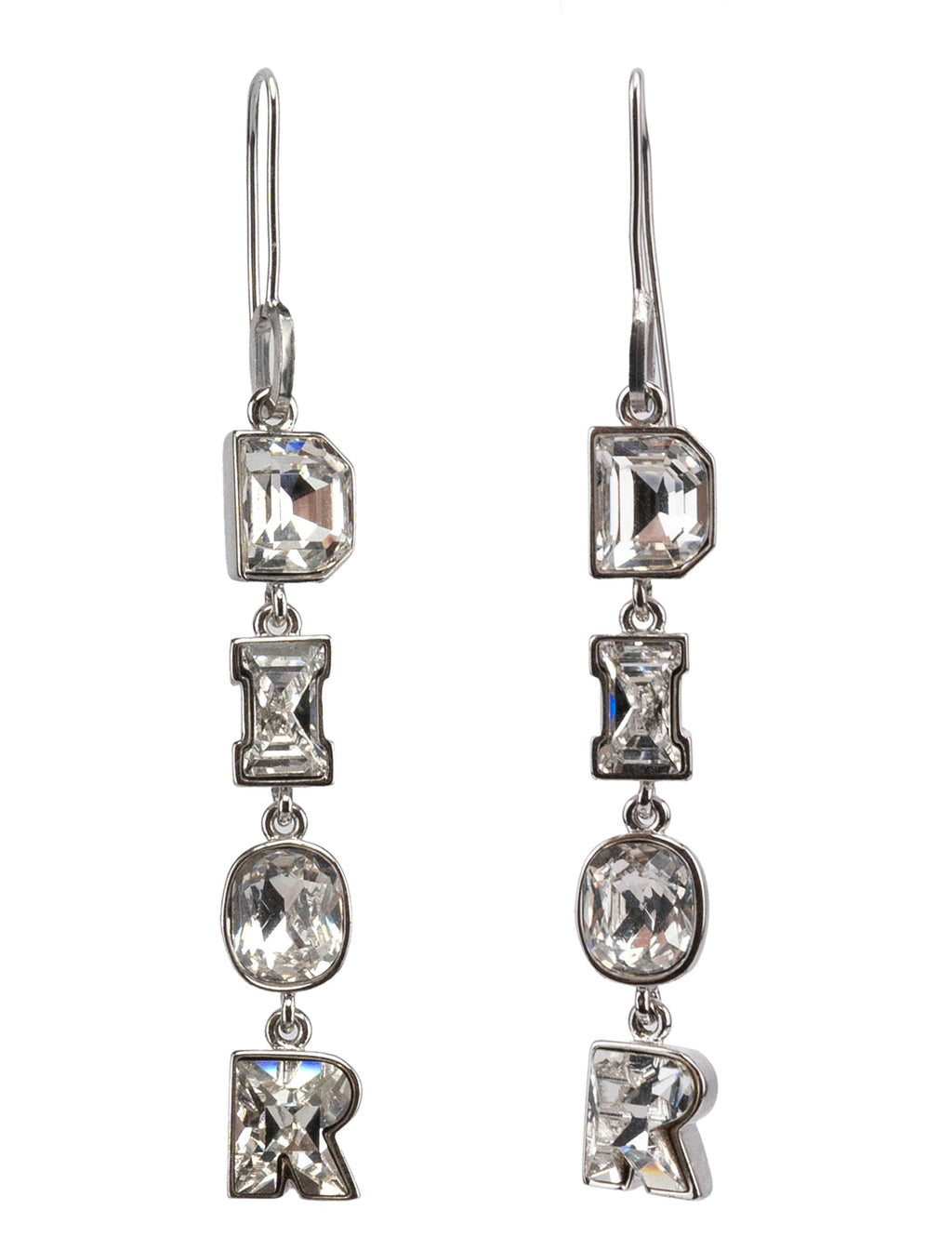 Crystal Dior Logo Earrings