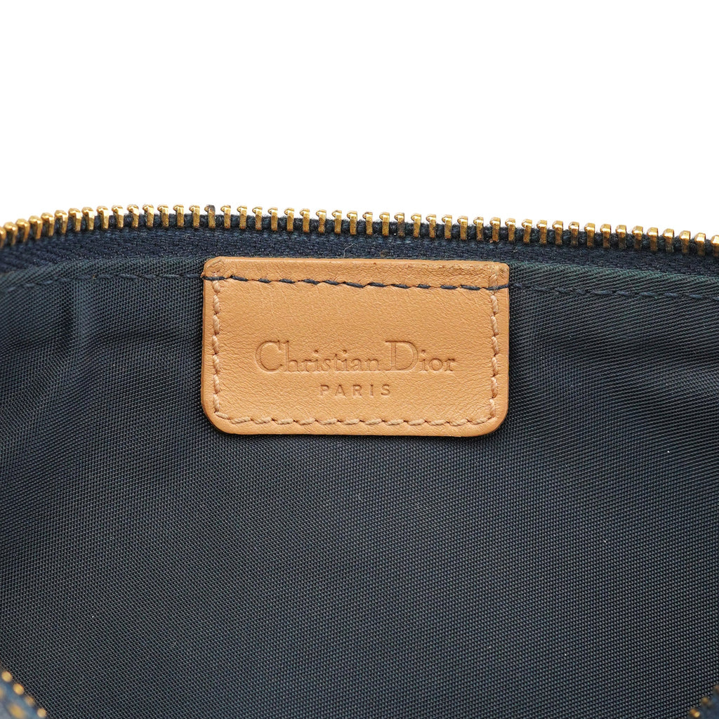 Navy Denim Mini Saddle Shoulder Bag