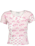 Pink Trotter Monogram Girly T-Shirt IT44