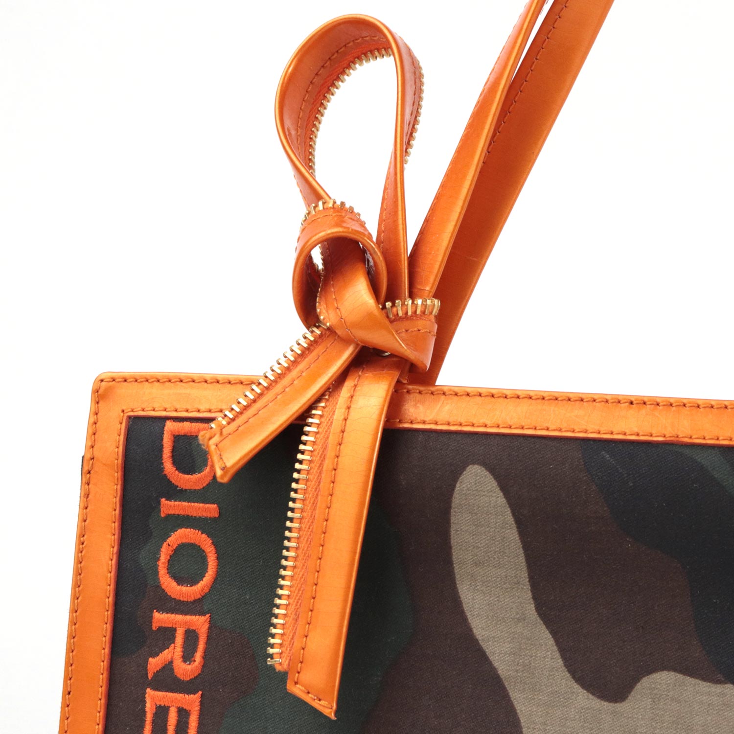 Spring 2001 Orange Camo Diorella Tote Bag