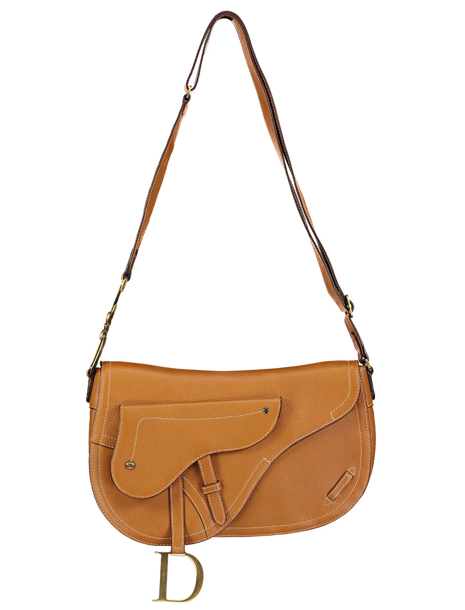 Tan Leather Saddle Bag