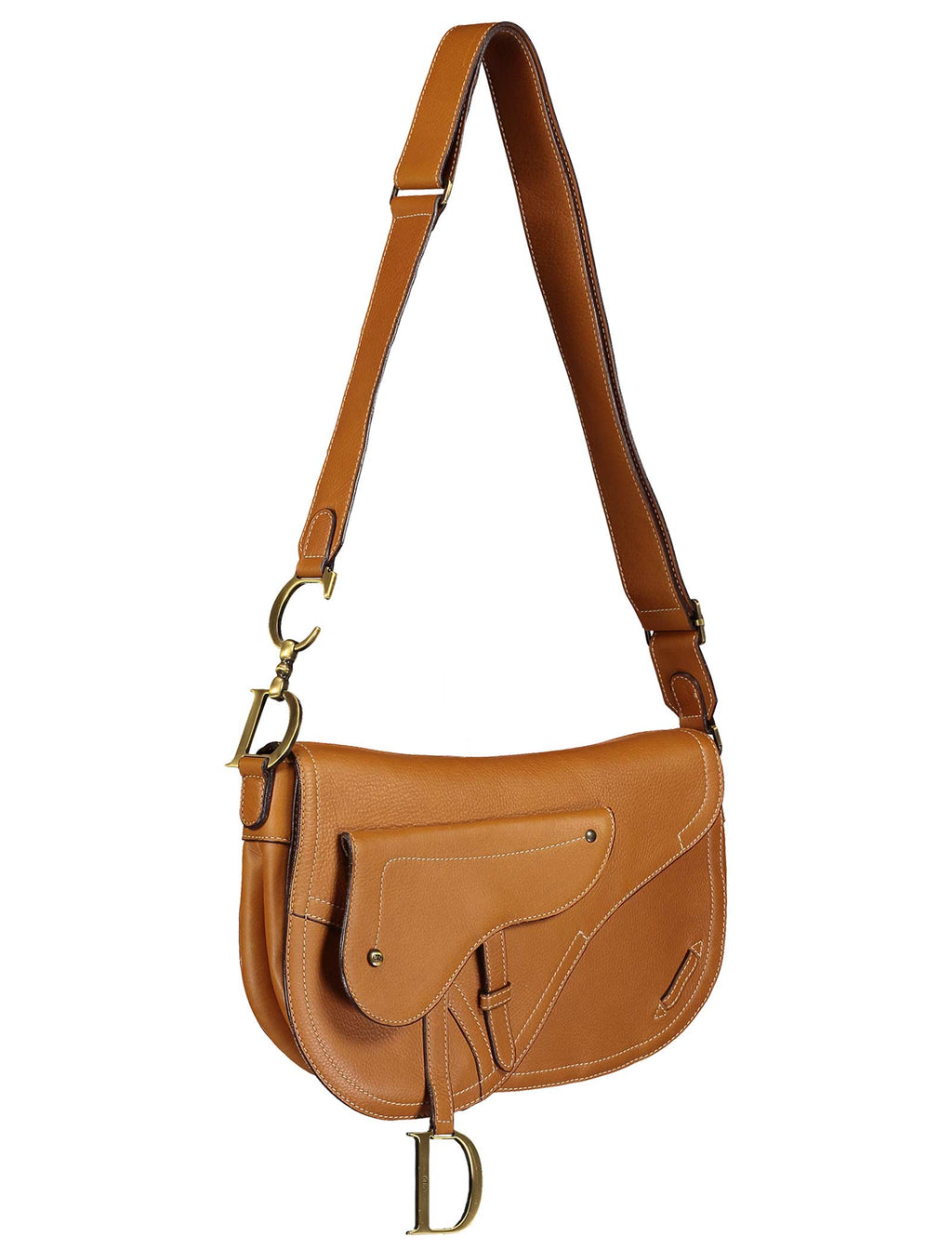 Tan Leather Saddle Bag
