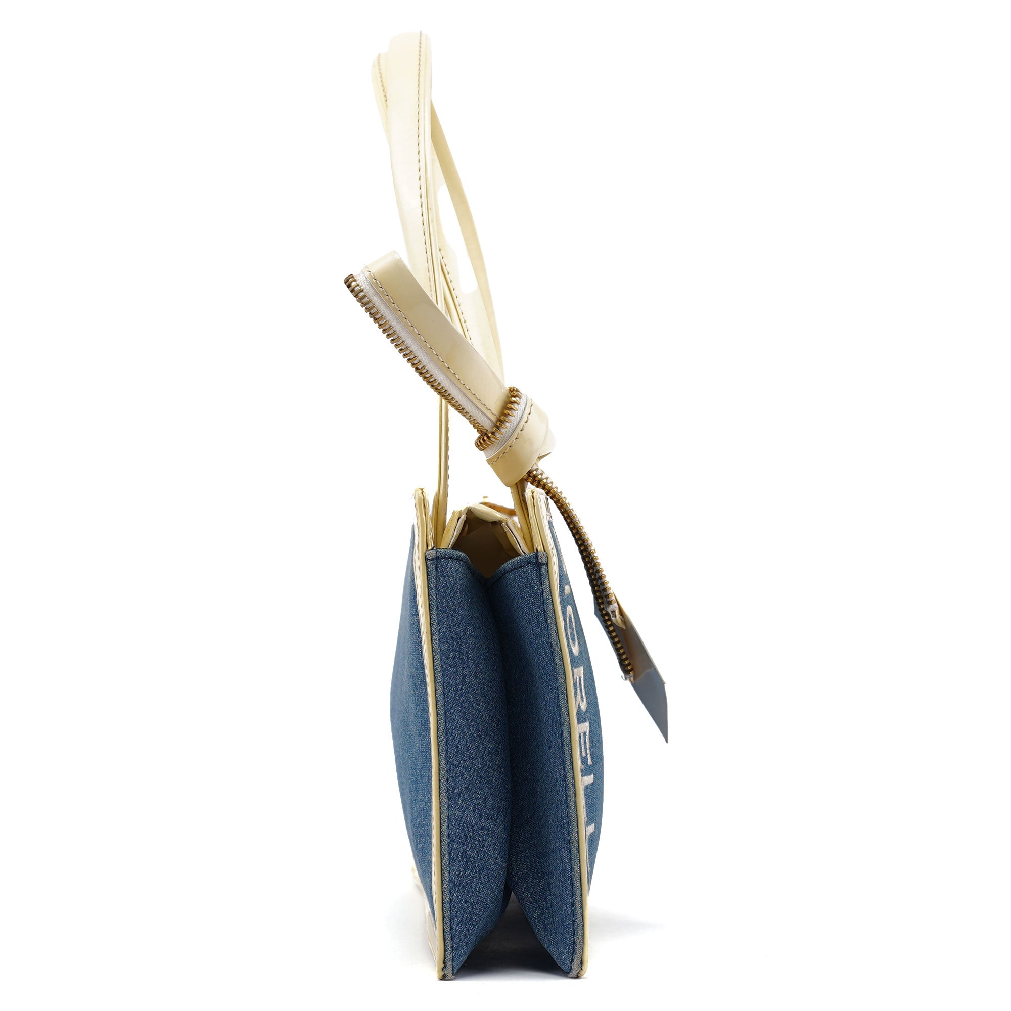 Yellow Navy Denim Diorella Tote Bag