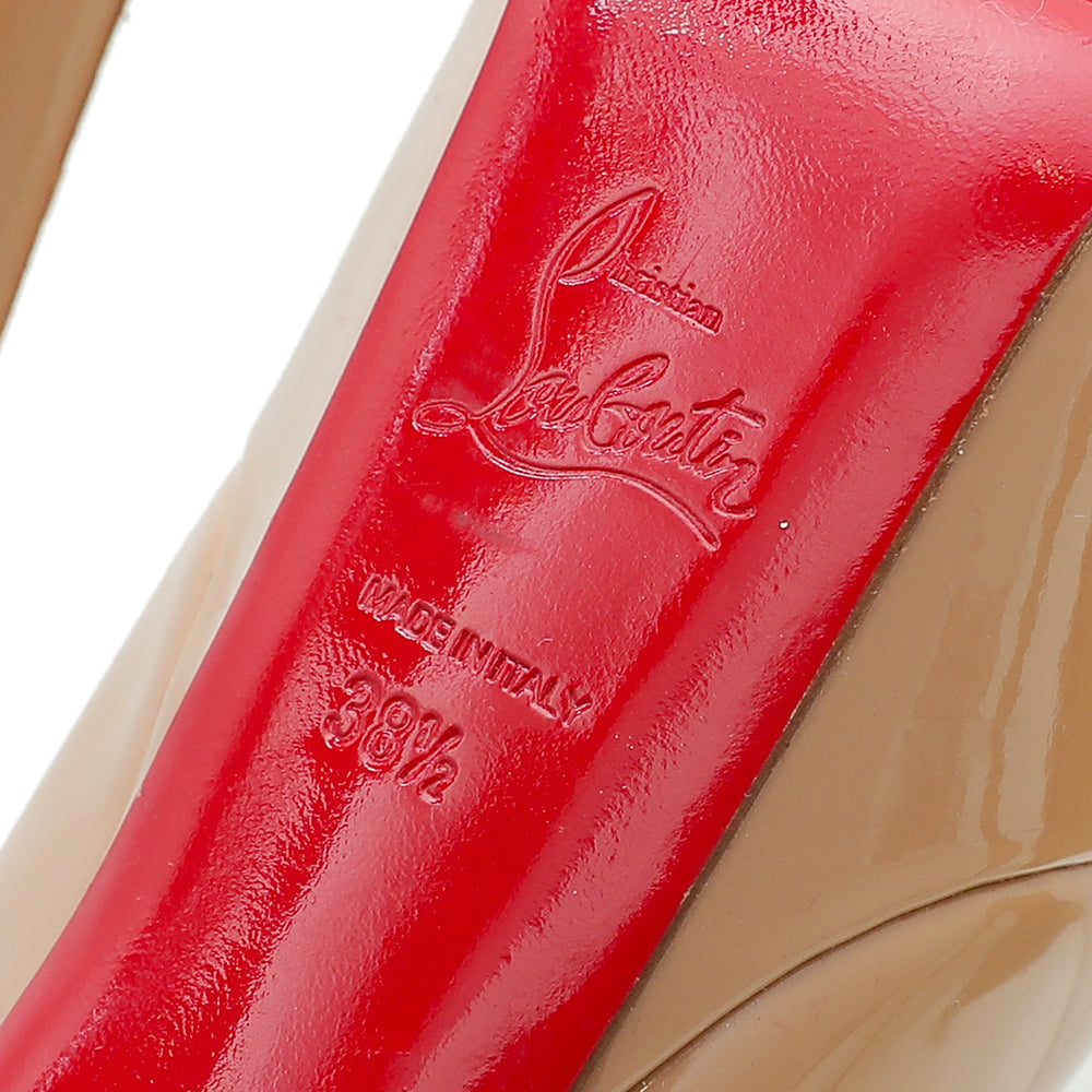 Christian Louboutin Nude Jamie 150 Pumps 38.5