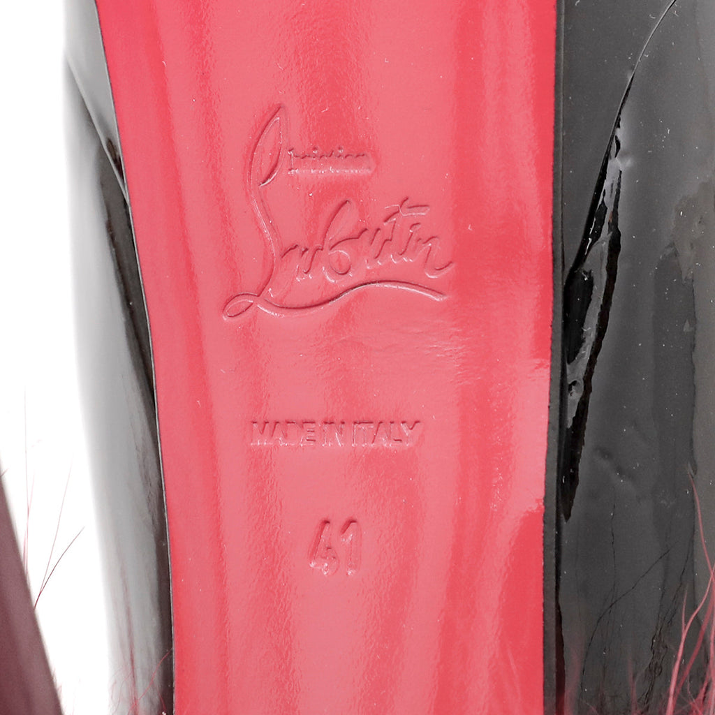 Chritian Louboutin Bicolor Lady Fur Pump 150mm 41