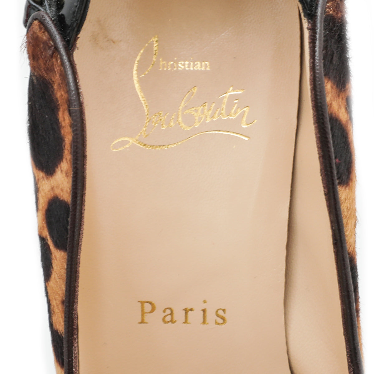 Christian Louboutin Bicolor Leopard Fur Dorepi 100 Pumps 36