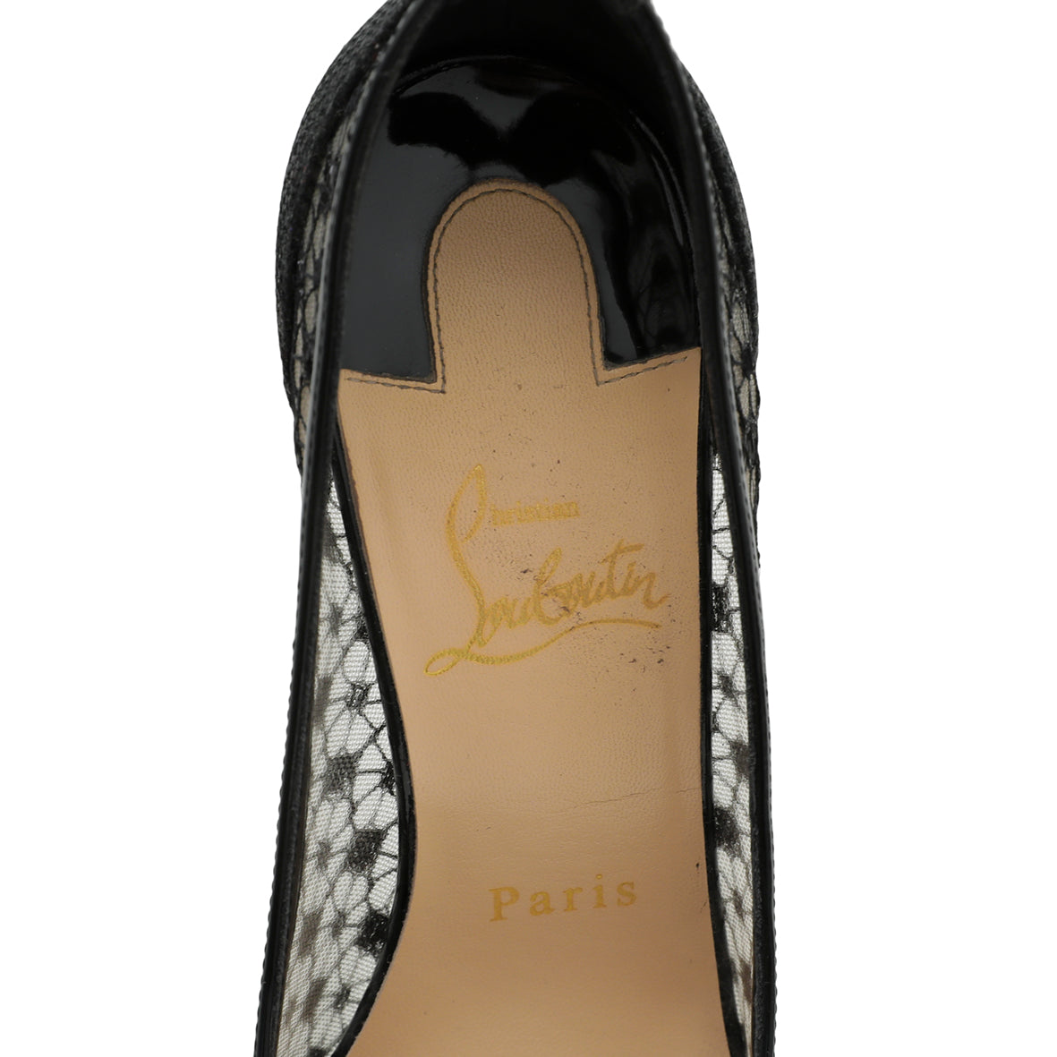 Christian Louboutin Black Neoalto 100 Dentelle Pump 37