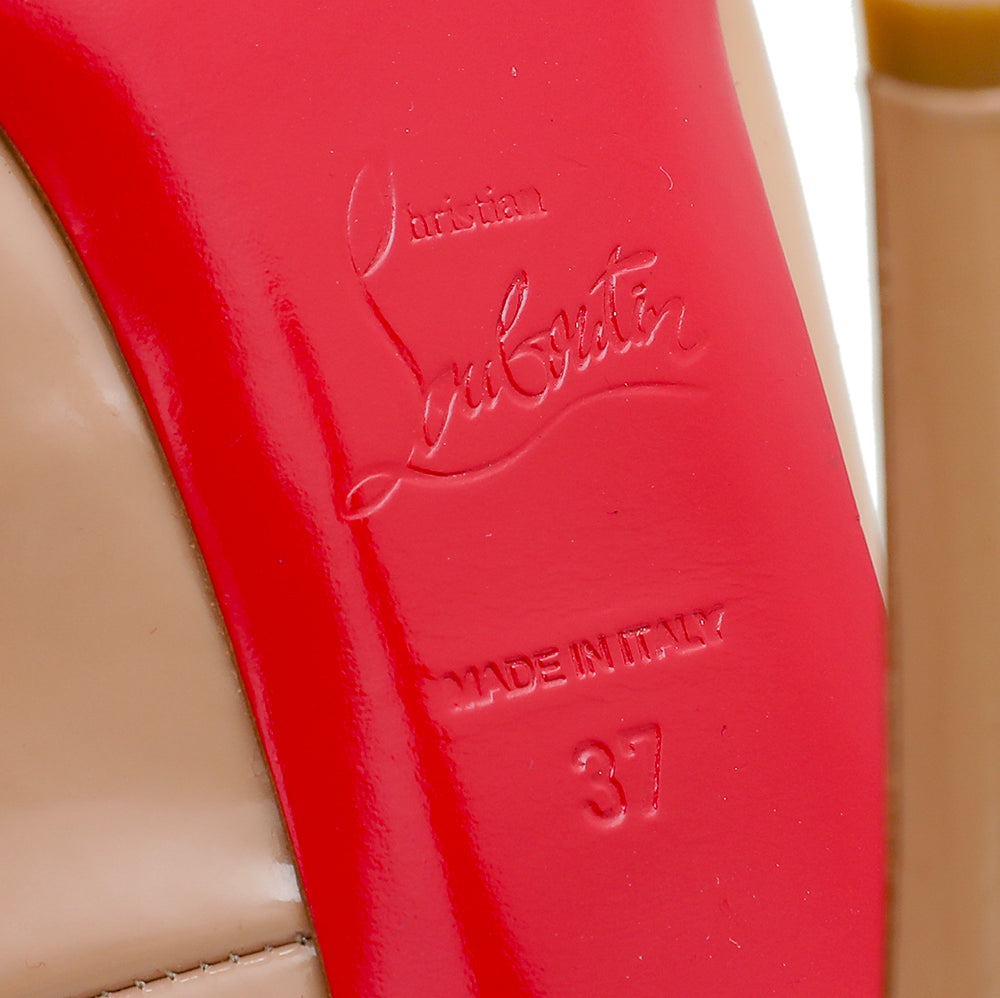 Christian Louboutin Nude No Prive Slingback 37