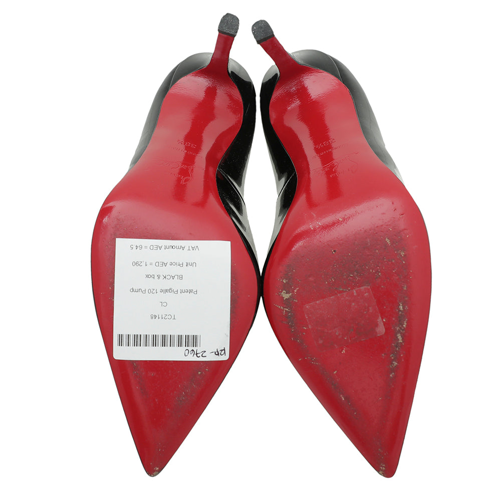 Christian Louboutin Black Pigalle 120 Pump 38.5