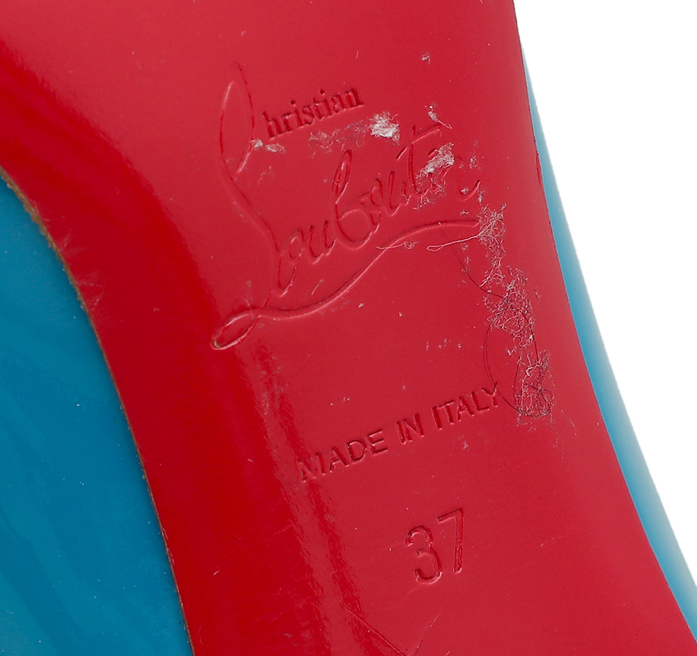 Christian Louboutin Turquoise Pigalle Pump 37