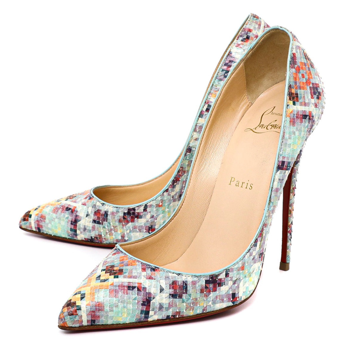 Christian Louboutin Multicolor Python Pigalle Pumps Size 38