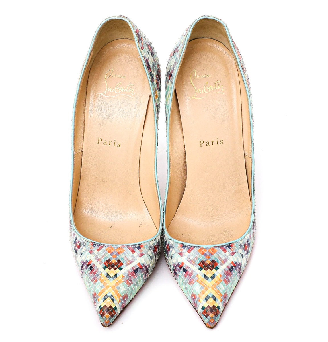 Christian Louboutin Multicolor Python Pigalle Pumps Size 38