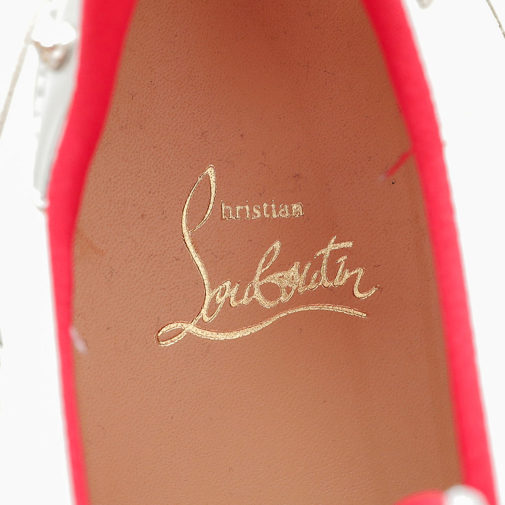 Christian Louboutin Red Glitter Neoprene Runner Donna Sneakers 42