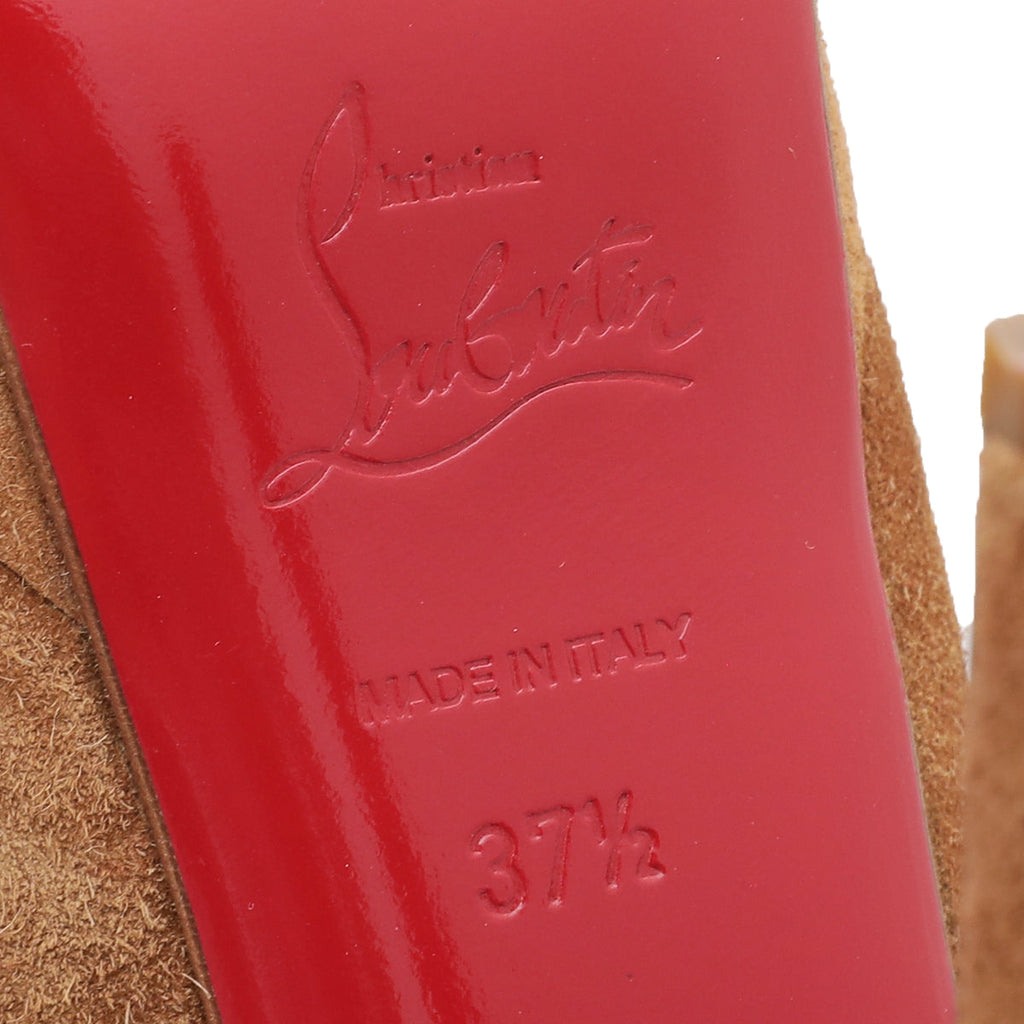 Christian Louboutin Tan Suede New Simple Platform Pump 37.5
