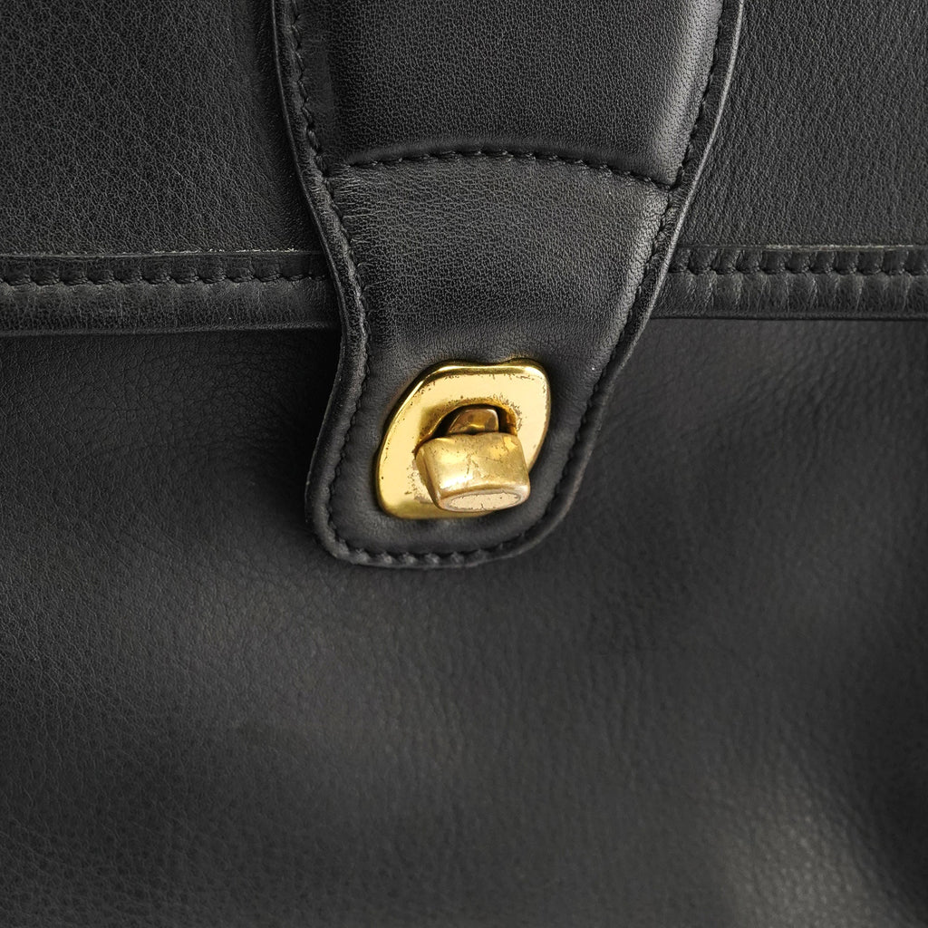 0532 Black Leather Metropolitan 2-Way Bag