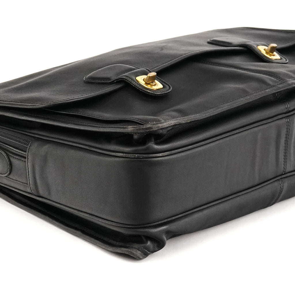 0532 Black Leather Metropolitan 2-Way Bag