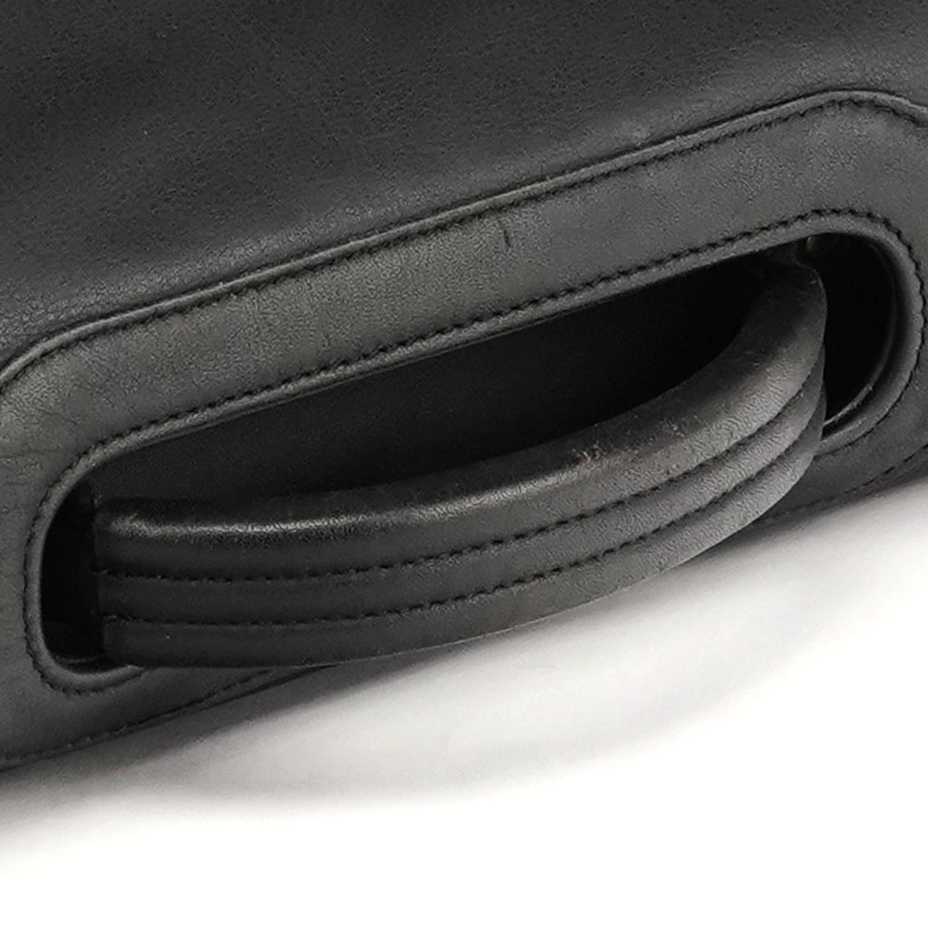 0532 Black Leather Metropolitan 2-Way Bag