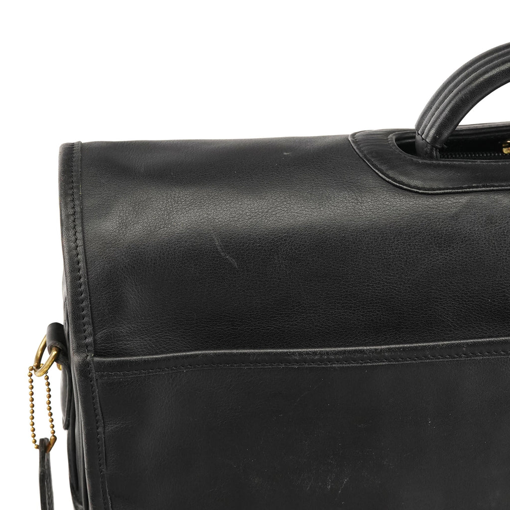 0532 Black Leather Metropolitan 2-Way Bag