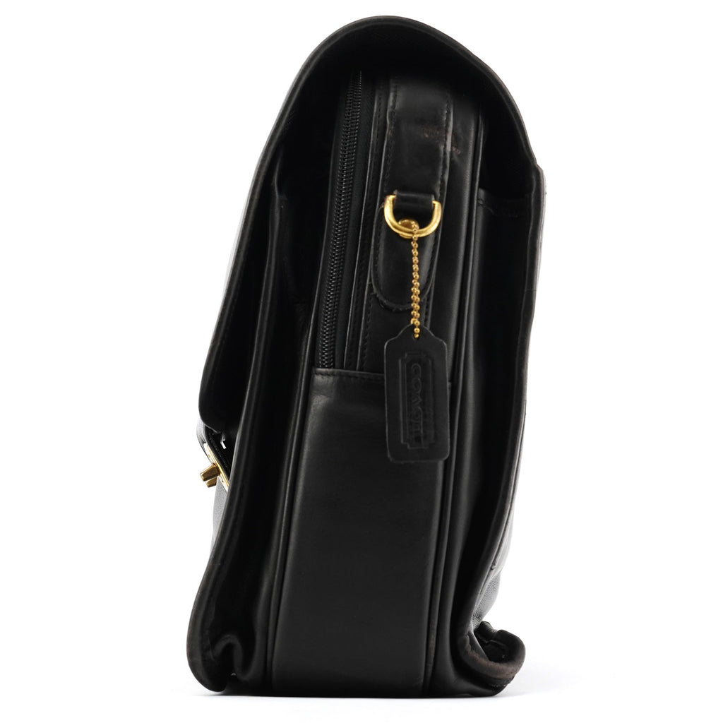 0532 Black Leather Metropolitan 2-Way Bag