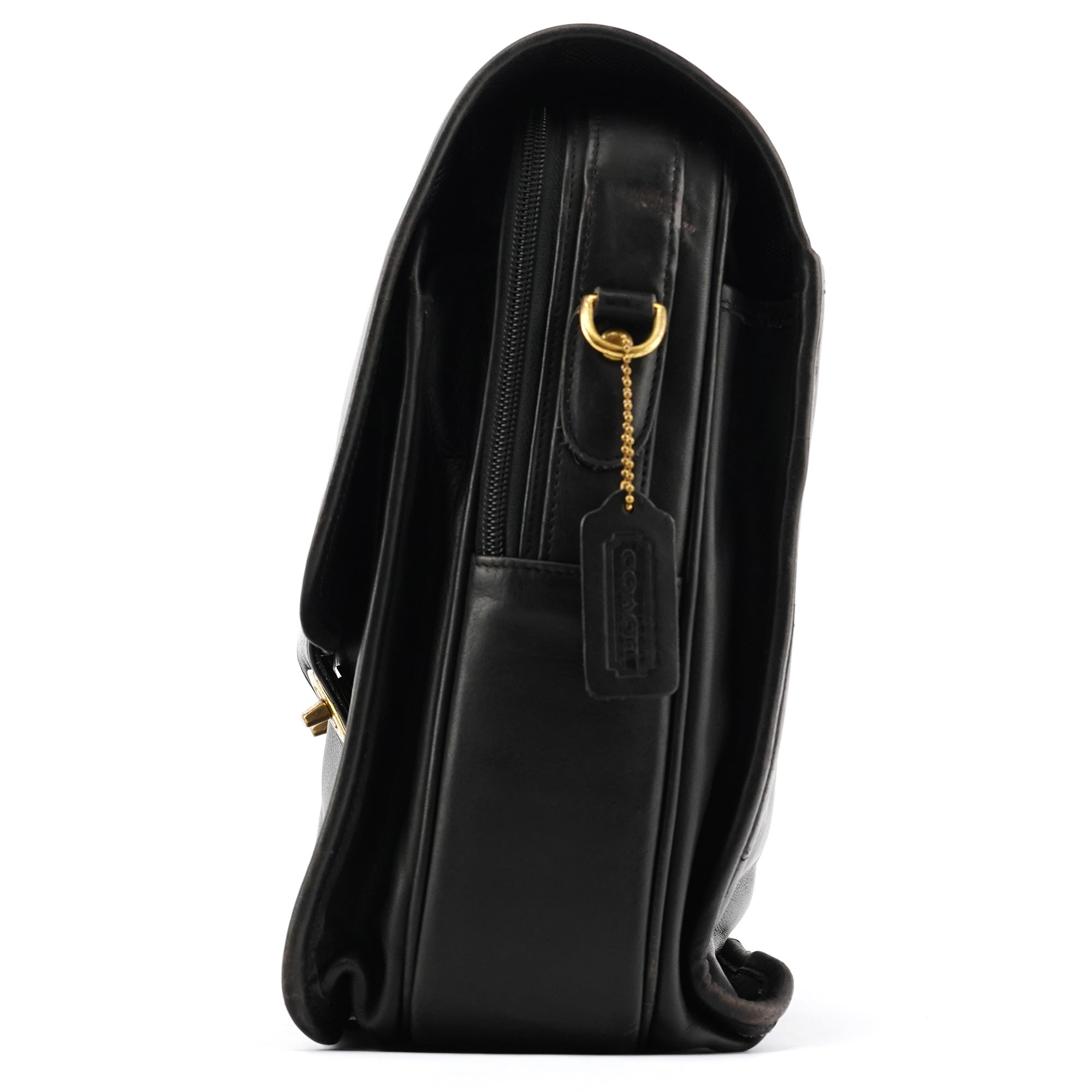 0532 Black Leather Metropolitan 2-Way Bag