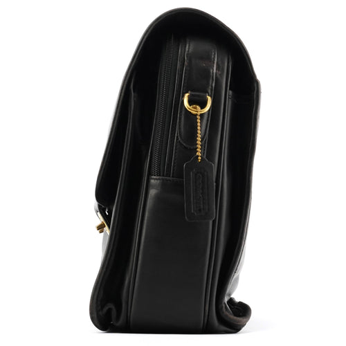0532 Black Leather Metropolitan 2-Way Bag