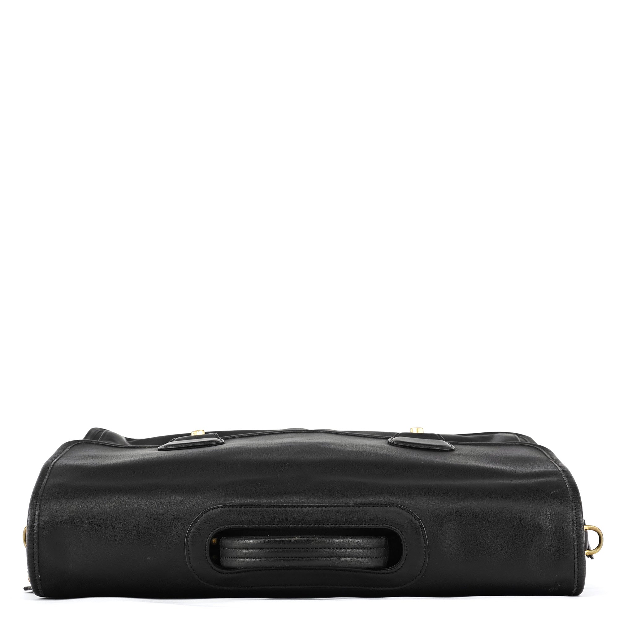 0532 Black Leather Metropolitan 2-Way Bag