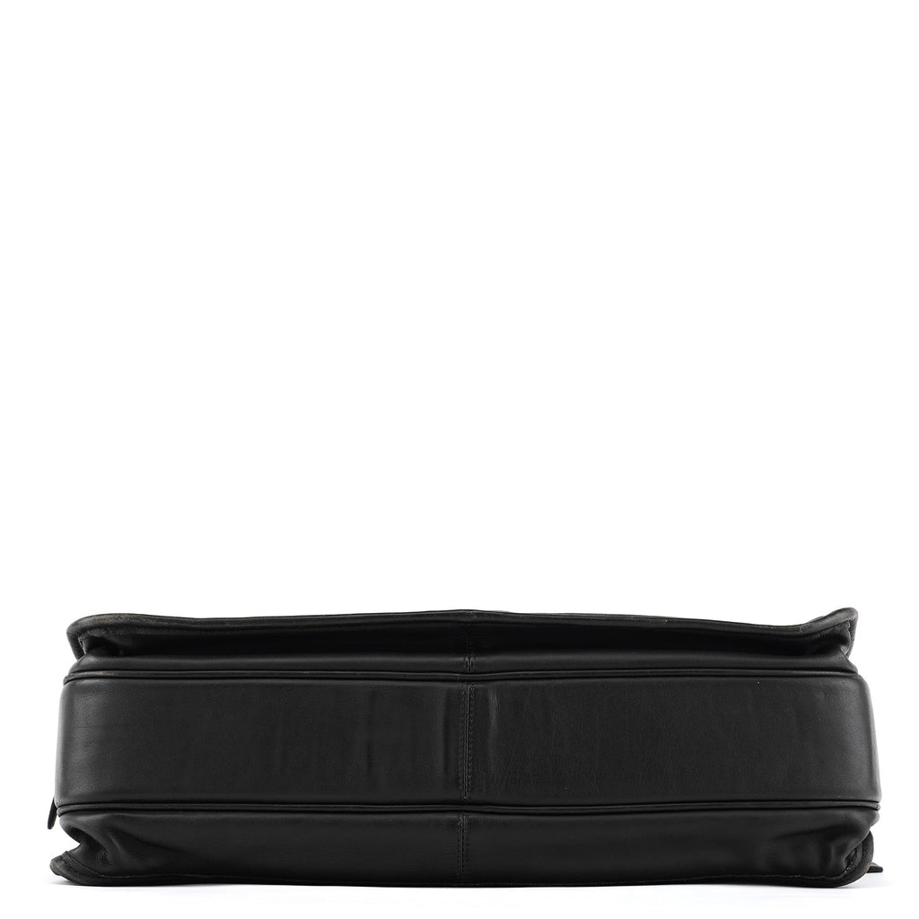 0532 Black Leather Metropolitan 2-Way Bag